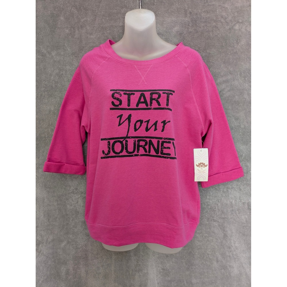 Pink‎ Lotus Sweatshirt Small Start Your Journey